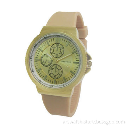 Sports style silicone watches in quartz movement, customer's own logo